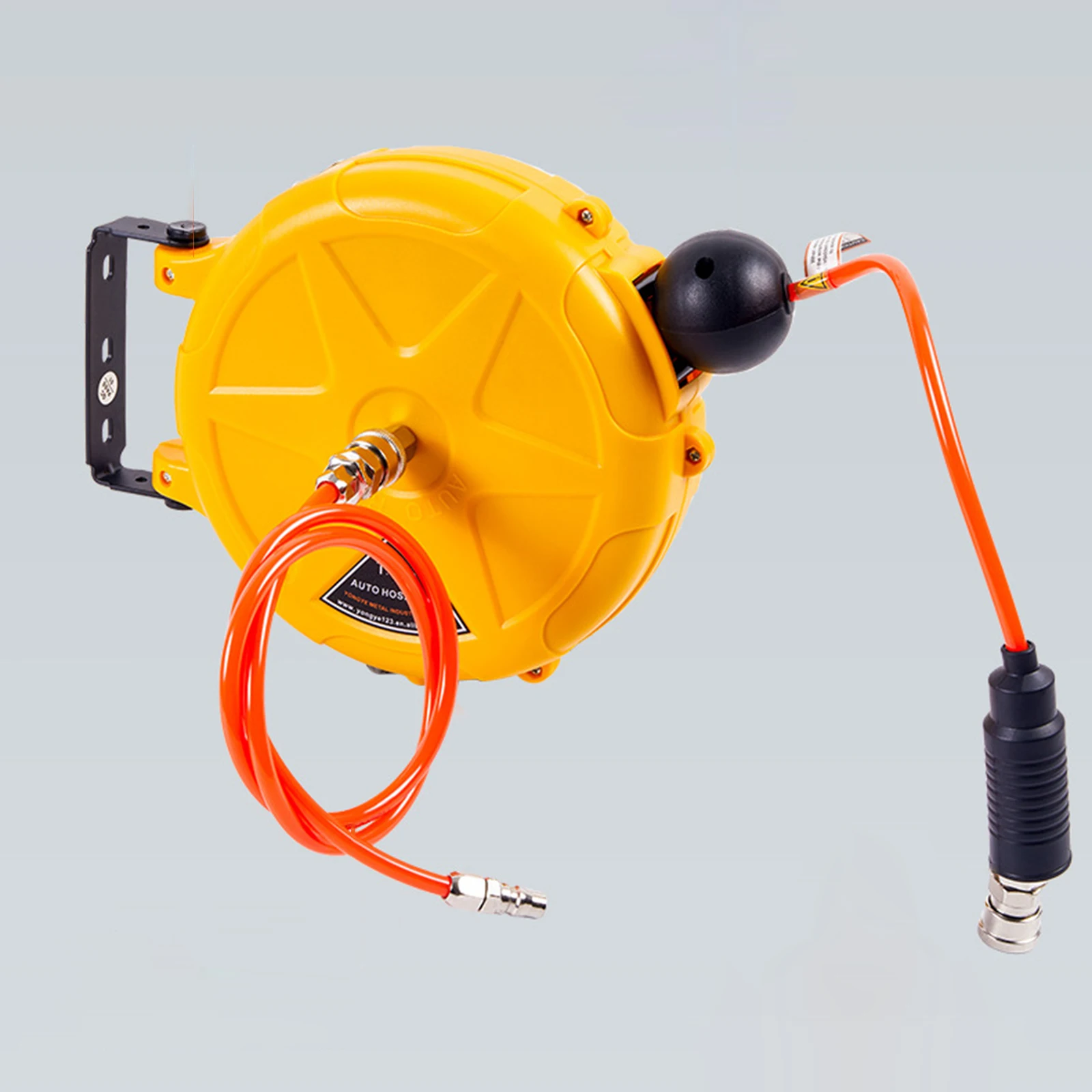 Automatic Retractable Air Hose Reel with 10M Air Hose Slow Retraction for Outdoor Car Washing Workshop Garage Garden Watering Garden Hose