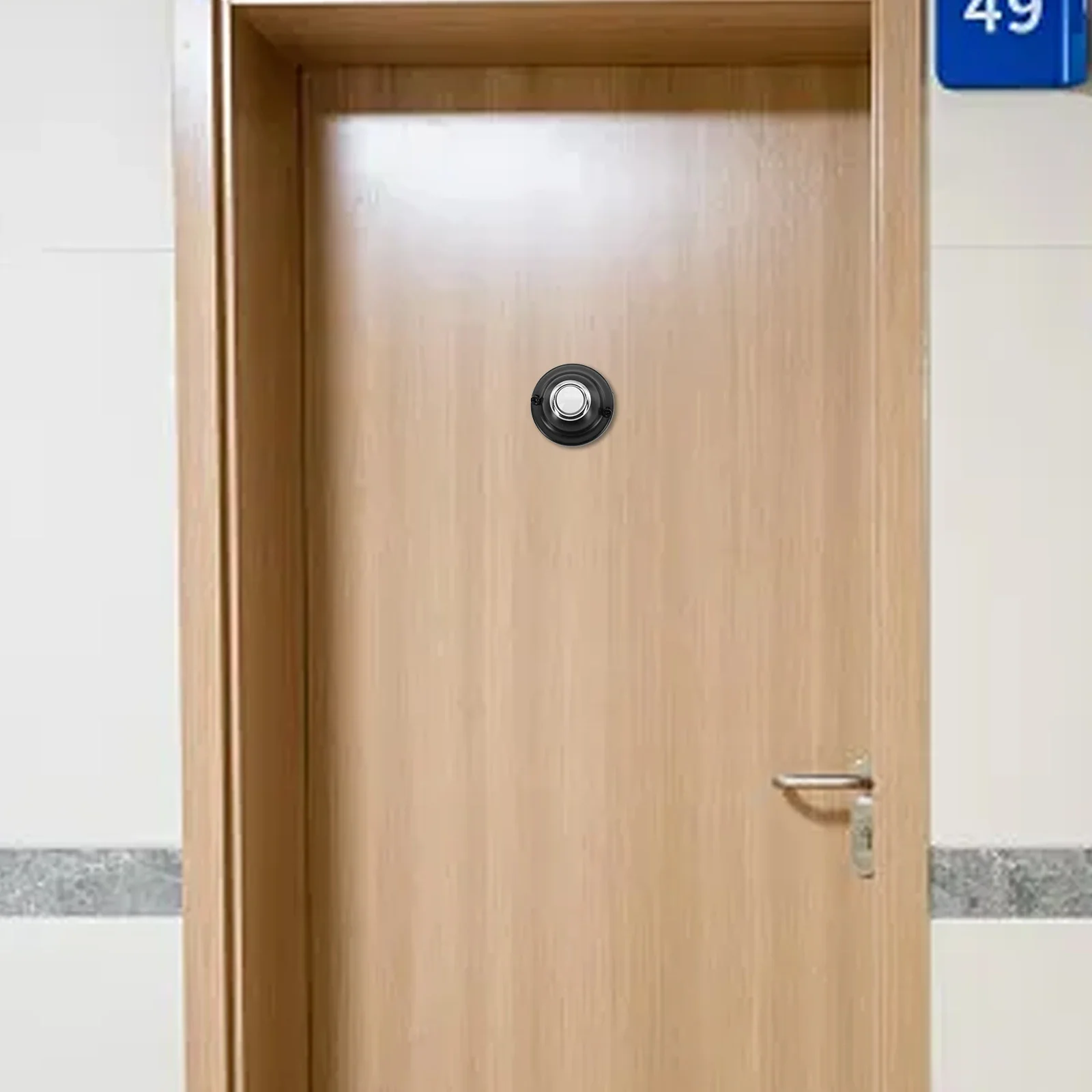 가정용 원형 금속 초인종 푸시 단추, 유선 LED 조명, 전면 문짝, 1.5 인치, 2 개의 구멍 초인종, 1 개