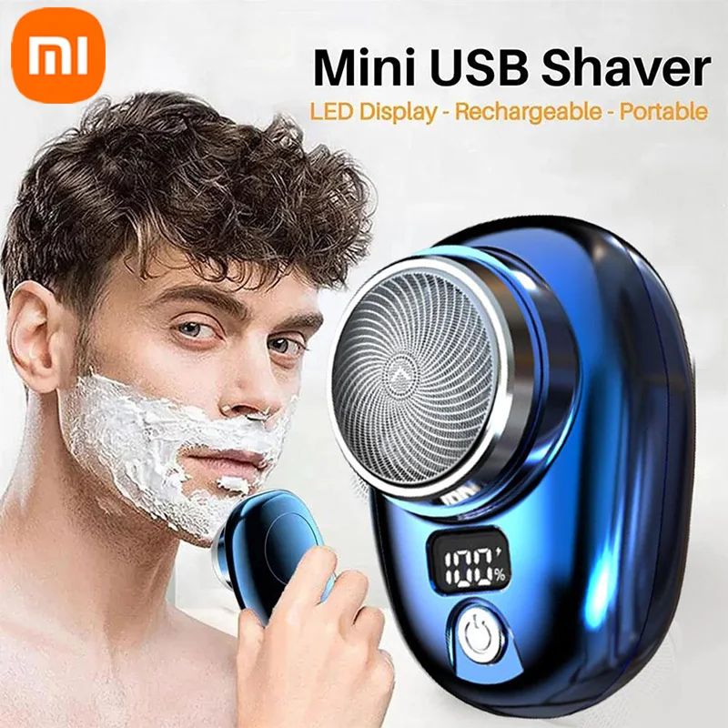 Men's Electric Shaver Xiaomi USB Rechargeable Portable Comfortable Easy Travel Mini Beard Body Hair Trimmer Pocket Razor