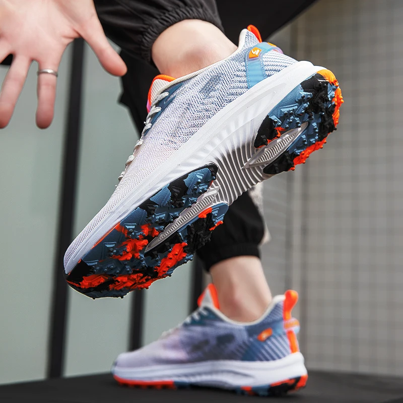 Professional Golf Shoes Nailless Comfortable Outdoor Men's Golf Training Sneakers Mesh Breathable Men's Jogging Training Shoes