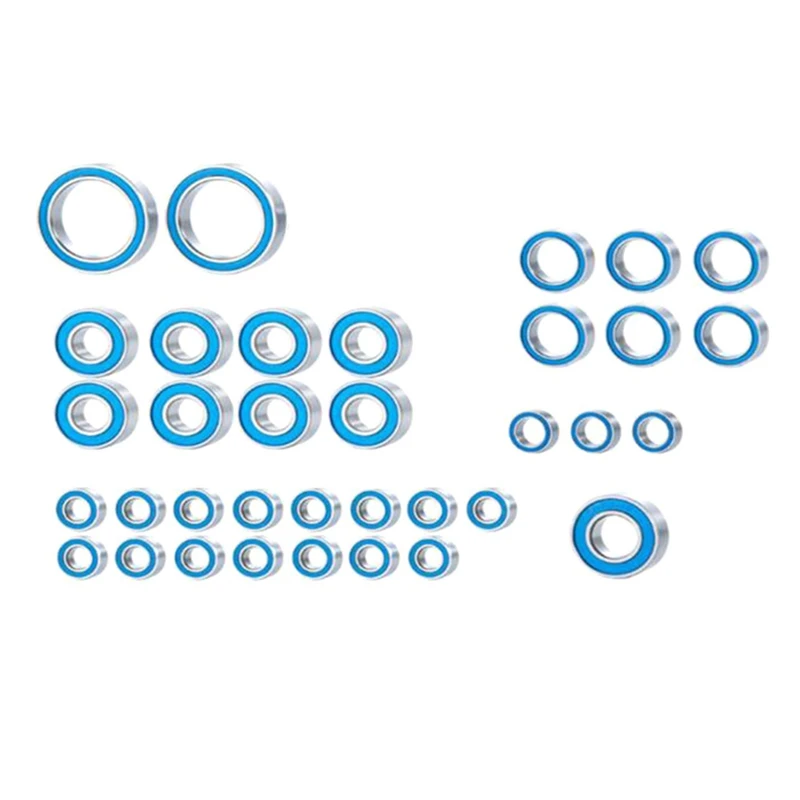 A12E-43PCS Rubber Sealed Ball Bearing Kit For 1/7 UDR RC Car Upgrades Parts Accessories