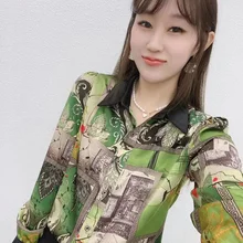  Vintage Printed Spliced Button Floral Shirts Women's Clothing 2023 Autumn Winter New Loose Casual Tops Office Lady Blouses 