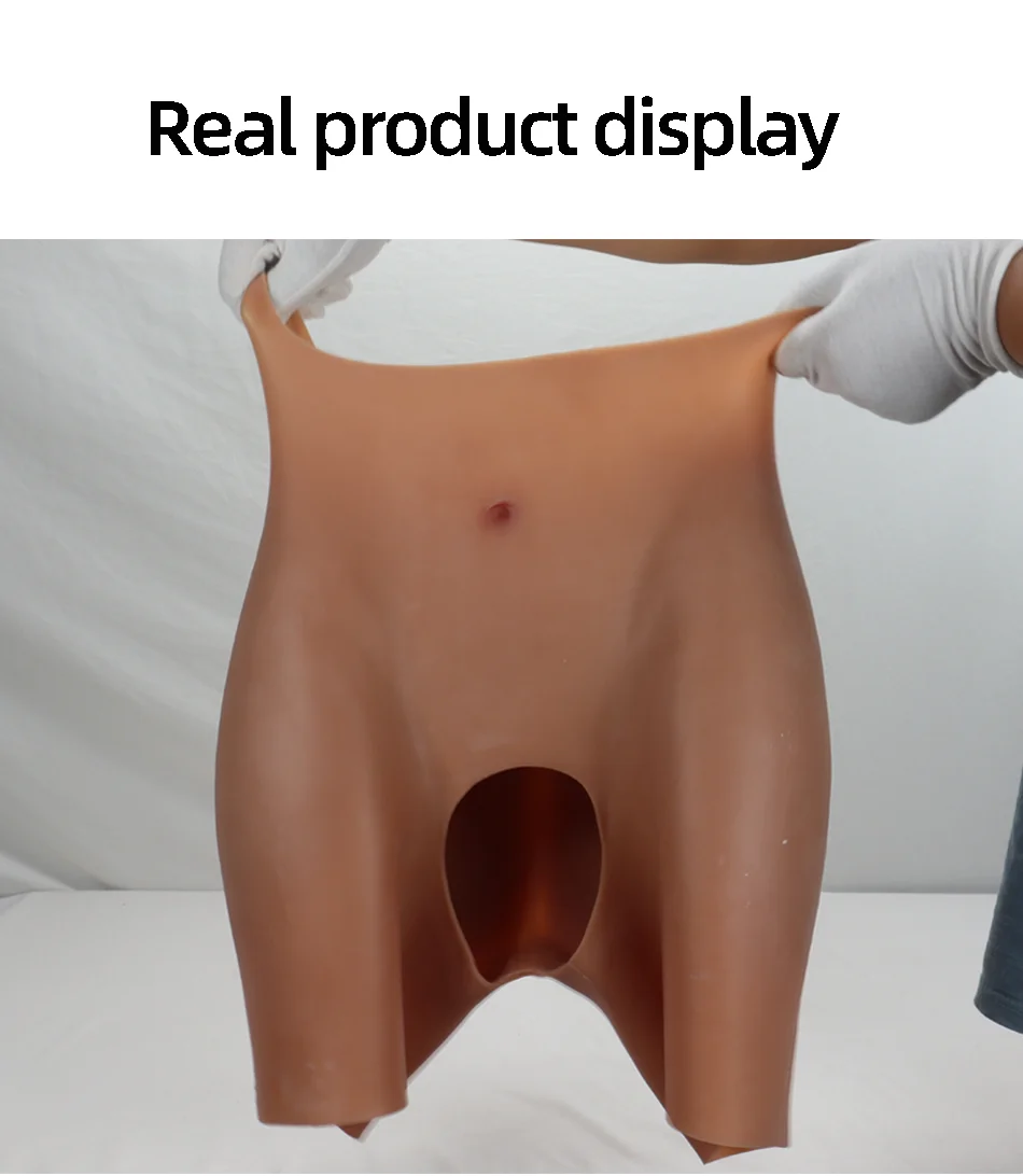 Calça feminina de silicone com abertura na virilha para aumento de glúteos e quadris, modeladora artificial com enchimento, ideal para cosplay de mulheres africanas plus size._voghion.com