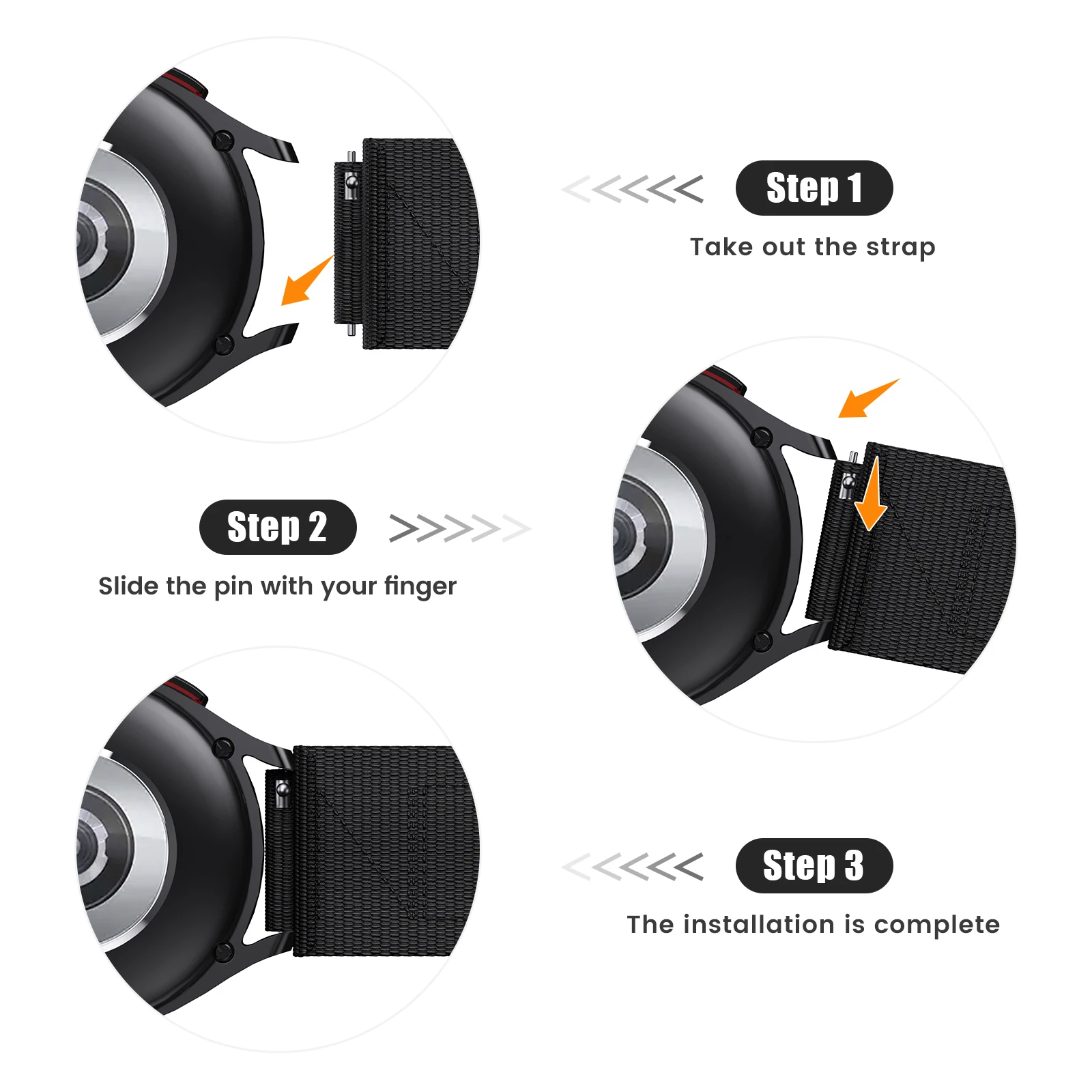 Versatile Nylon Strap – Easy Fit Replacement Wristband in Multiple Sizes