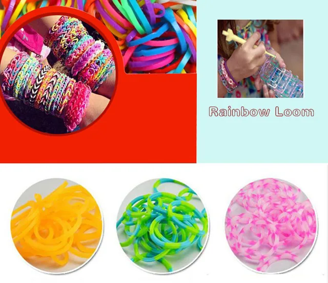 Rubber Loom Bands To Weave Bracelet Gum DIY Charm For Plaiting Eavingel Wastic Band Boy Girl Hair Accessories Machine Set WYQ 3