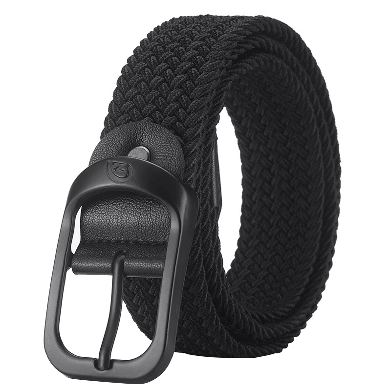 

New Men Belt Outdoor Men Casual Weave Nylon Belt Youth Men and Women Jeans Pants Belt Elastic Pin Buckle Men Belt 105CM