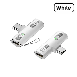 High - Power Type - C Dual Function Audio and Charging Adapter (White)