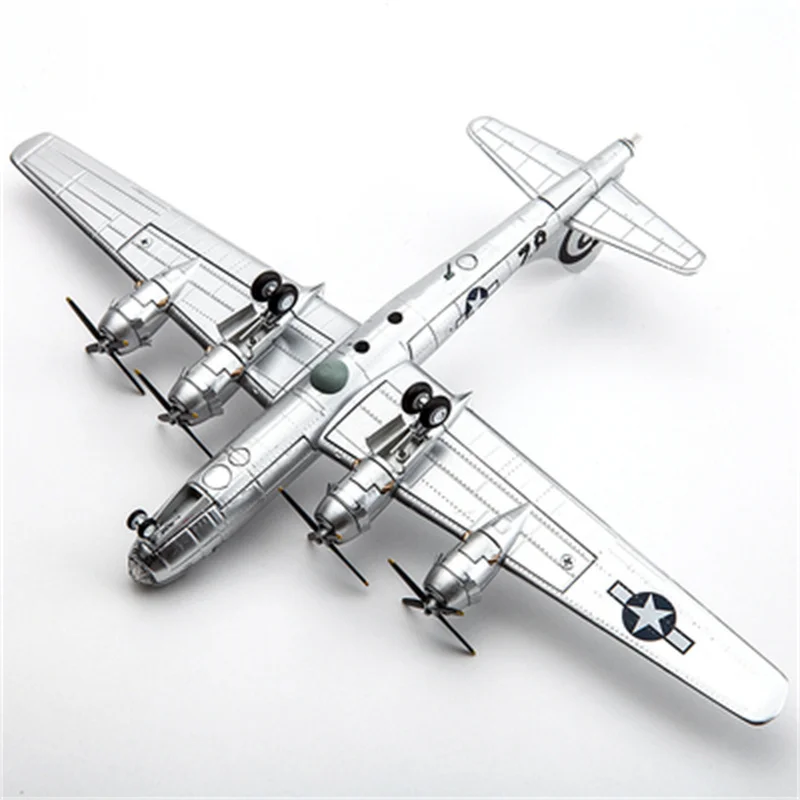 Model 1:144 Scale American B-29 Super Flying Fortress Four-engine Heavy-Duty Propeller Bomber With Little Boy/Fat Man Collection