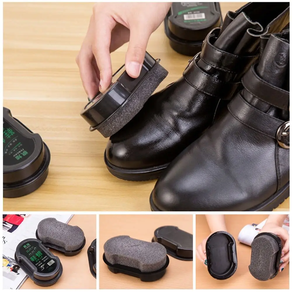 Quick Polish Shoes Cleaning Brush Liquid Cleaning Wax Leather Polishing Sponge Shoe Cleaning Kit