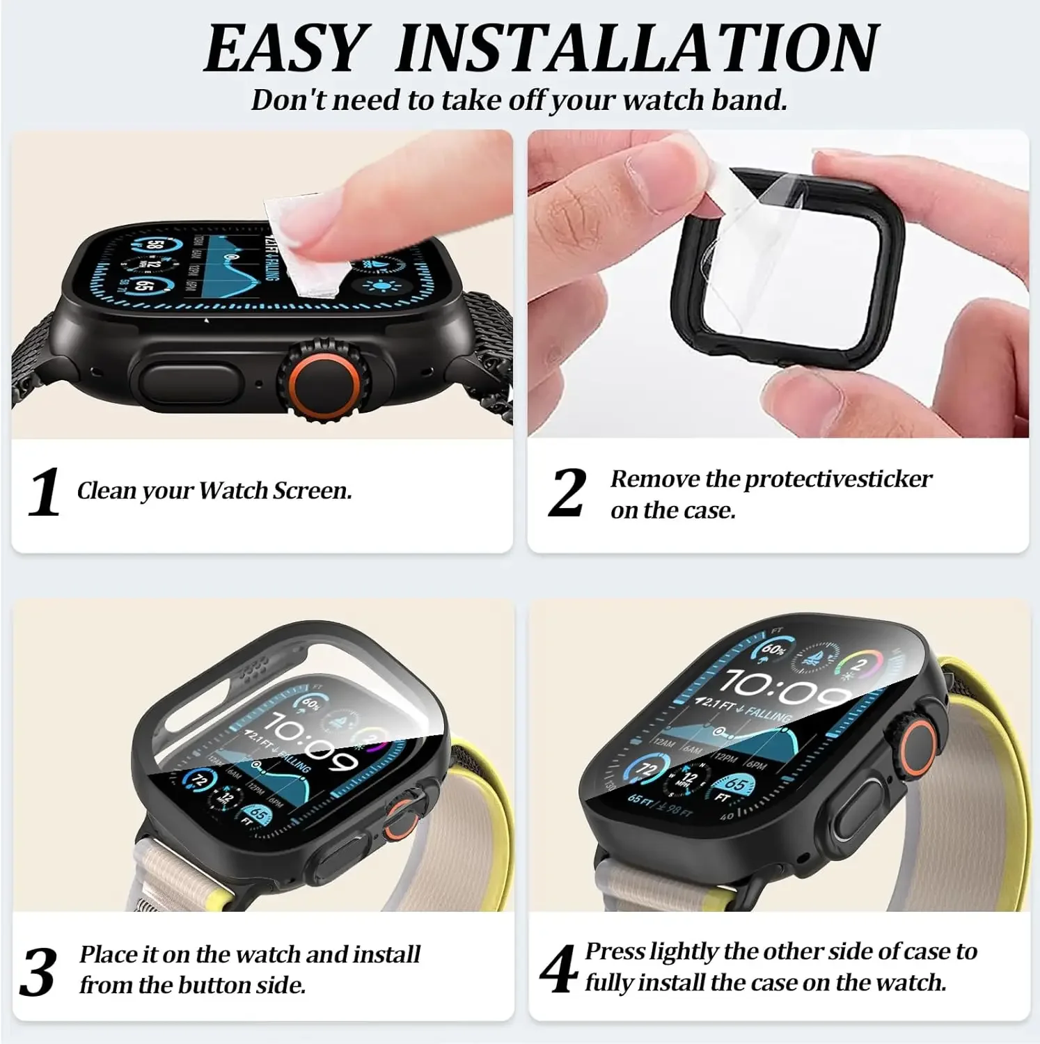 Full Cover Protection Shell TPU Case For Apple Watch Ultra 3 2 1 49MM Anti Fall Protective Cover For iWatch Ultra Accessories