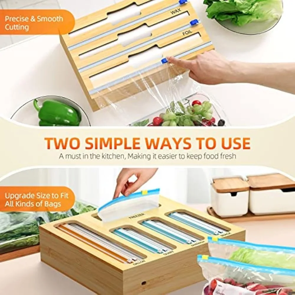 Buy Wholesale China Ziplock Organizer,bamboo Wood Food Bag Storage