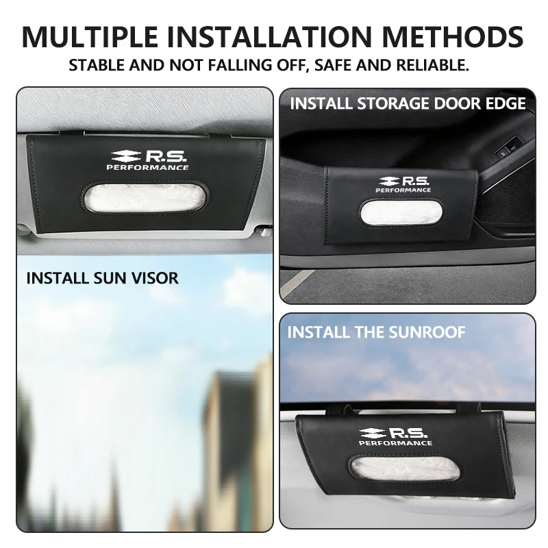 르노 다치아 RS 메간 시닉 로건 라구나 클리오 3 4용 차량용 티슈 박스 햇빛 가리개형 걸이식 냅킨 홀더 페이퍼 랙