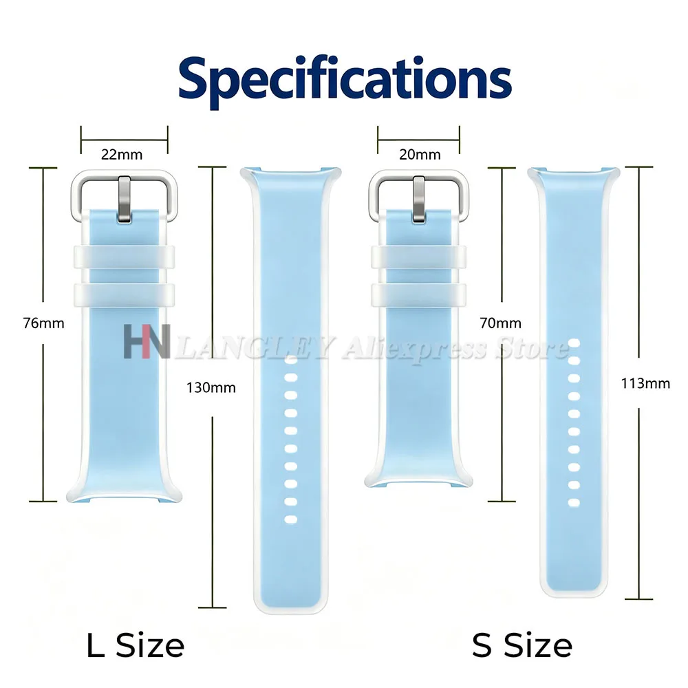 Translucent Silicone Waterproof Bracelet for Watches - Unisex Strap