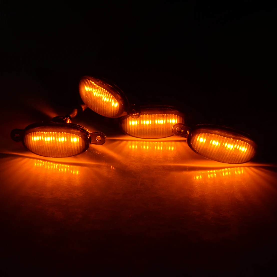 새로운 4개 12LED 프론트 그릴 라이트 앰버색, Dodge Ram 1500용