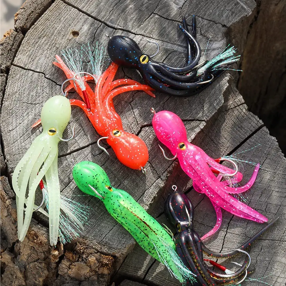 Squid Fishing Lures Set, Fishing Squid Lures Soft Luminous, Large  Simulation Artificial Lures Baits Lifelike Plastic Fishing Soft Lure for  Saltwater