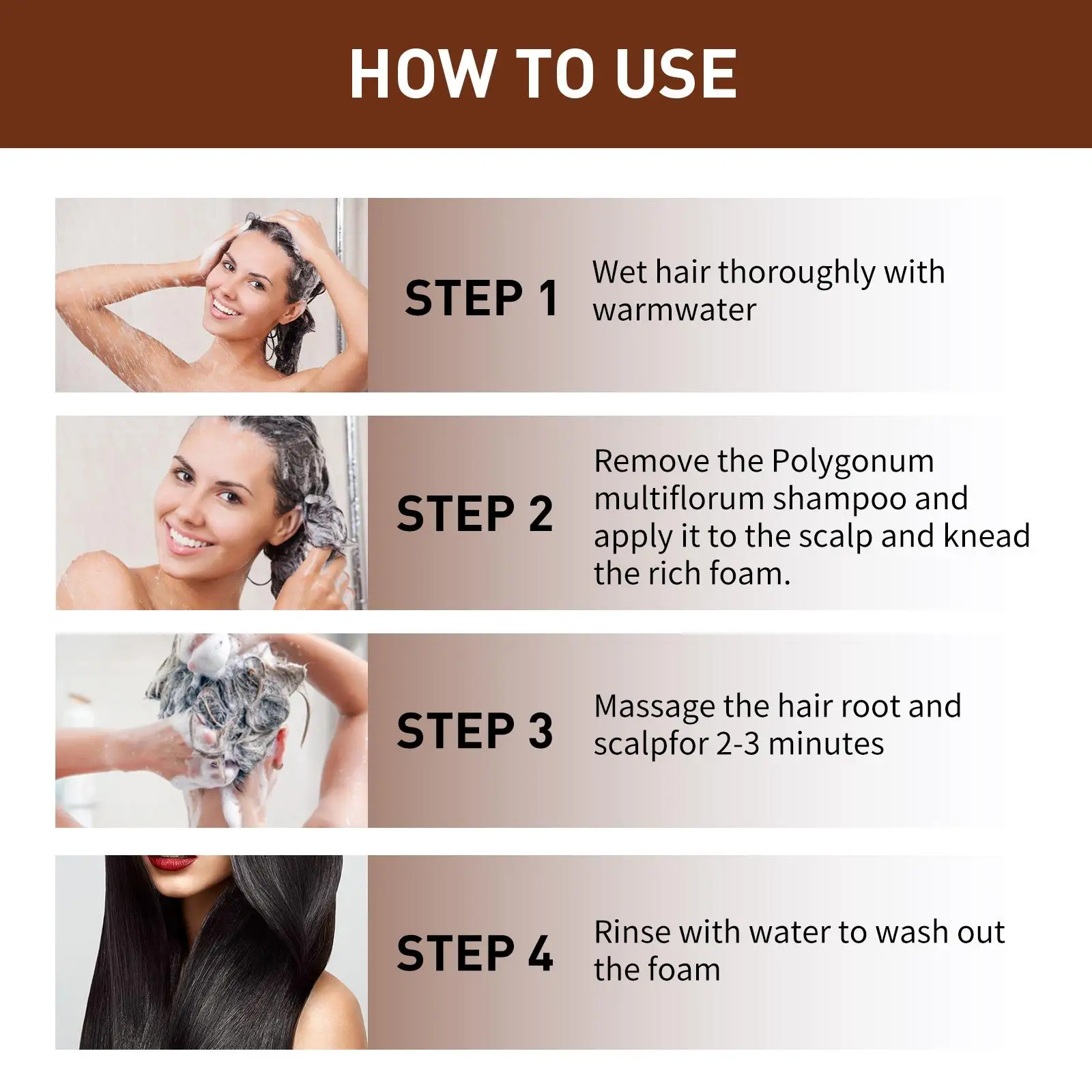 1/3/5/10Pcs Hair Darkening Shampoo Bar Natural Organic Polygonum Essence Hair Darkening Shampoo Bar Soap Mild Formula Hair Care 4