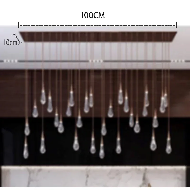 Modern Led crystal chandelier for villa restaurant living dining room staircase hallway lobby home decor