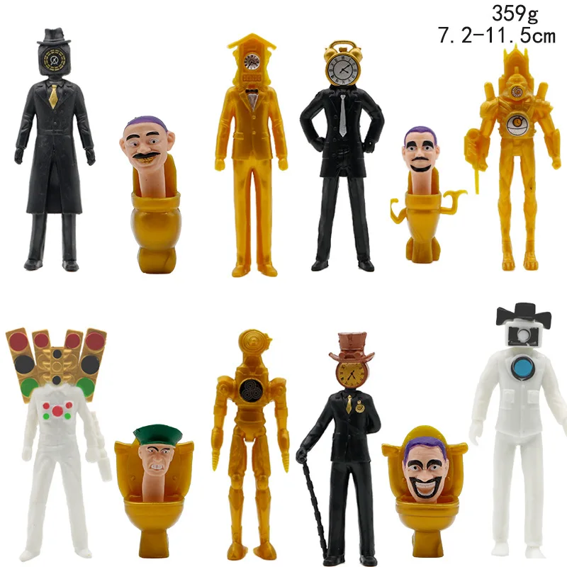 新しい Skibidi トイレフィギュアセットトイレ男 VS モニター