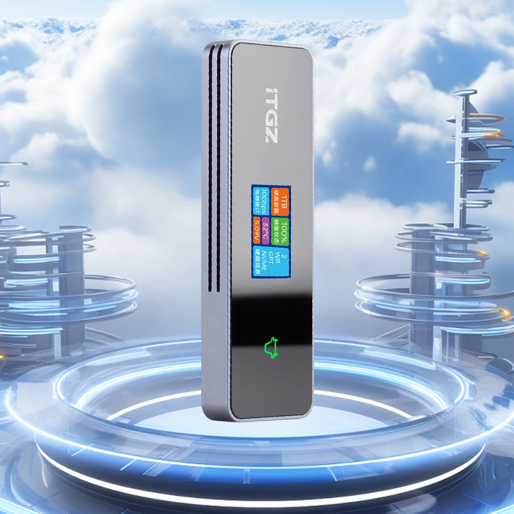 M.2 NVMe NGFF SSD Ŭ, USB 3.2 Gen 2, 1000 MB/s, ޴ SSD ̽, M-Key, B + M Key,  ϵ ̺ ڽ, RTL9210B