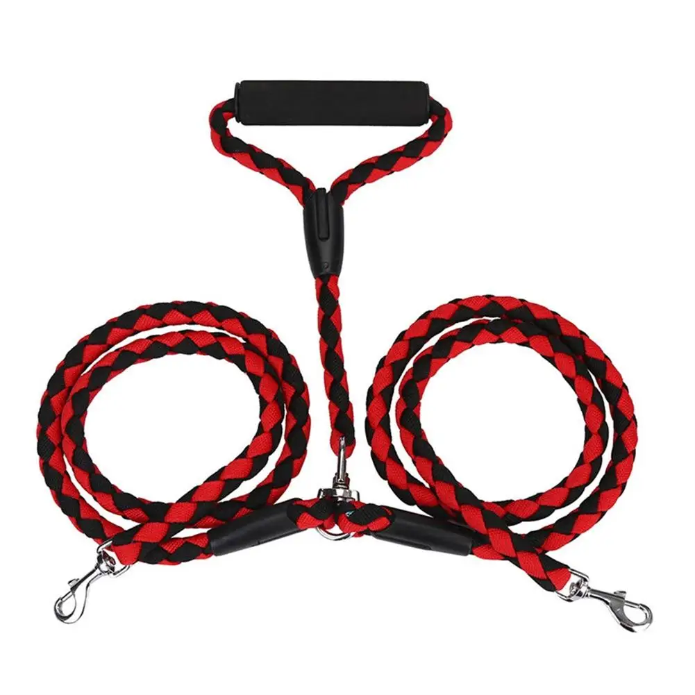 1 To 2 Double Traction Rope Dog Leash Training Accessories Pet Supplies French Bulldog German Shepherd Outdoor Walking Goods |