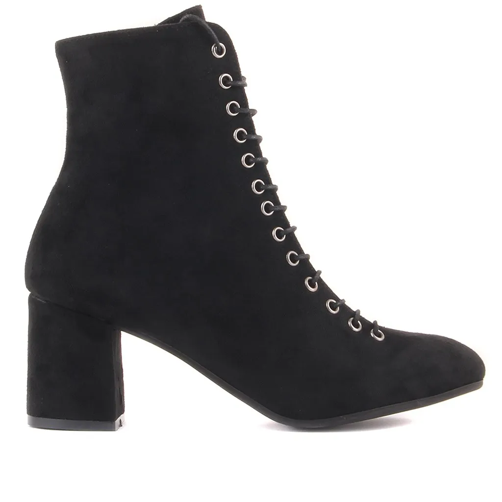 Moxee-Black Color High-Heeled Women 'S Boots