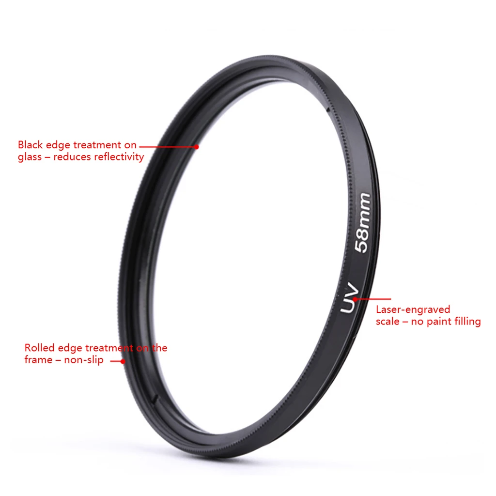 Filtre UV 52/58/67mm pour Objectif Canon Sony Nikon