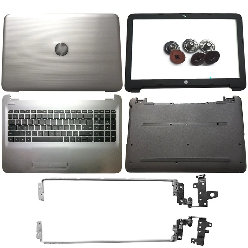 

Задняя крышка для ноутбука HP Pavilion 15-AY 15-BA 15-BD 250 G4 854987-001/Передняя панель/петли/Упор для рук/Нижняя крышка серебристого цвета