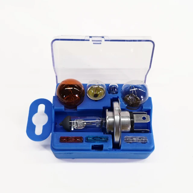 Coffret de secours 8 ampoules voiture - 12V - H1/H4/H7