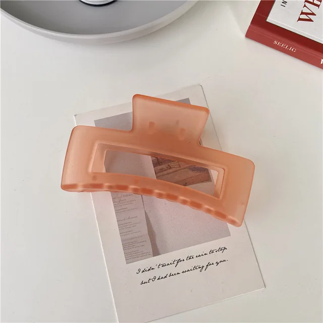 2022 New Claw Clip for Women Tough Colorful Plastic Hair Claw Large Size Hair Clamps Claw Clip Crab Chic Hair Accessories Gift 0192-B5-10.5cm