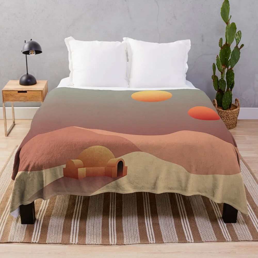 

Tatooine View Throw Blanket Vintage heavy to sleep Thermals For Travel Blankets