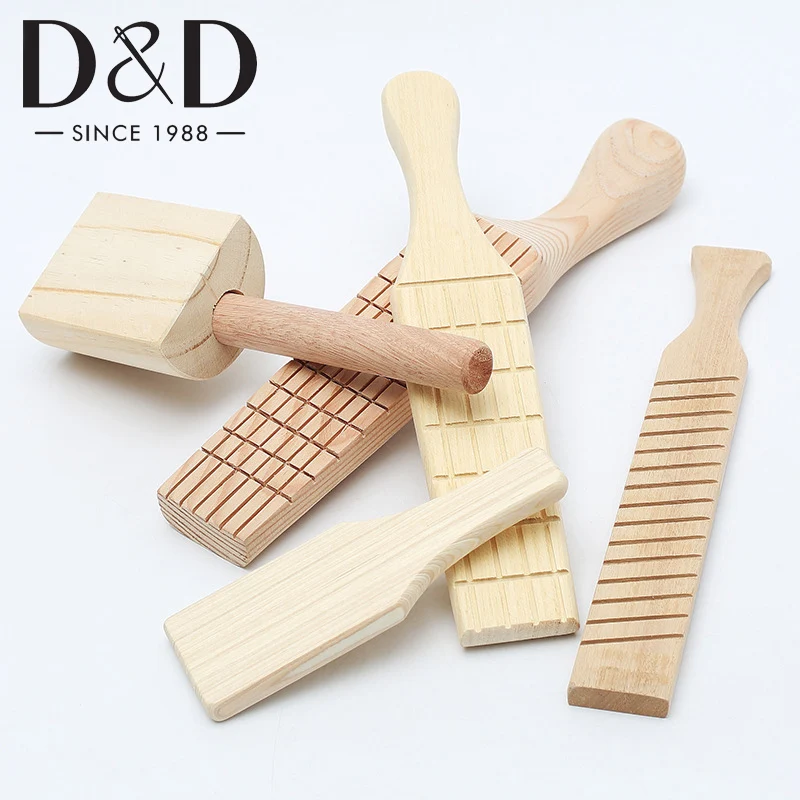 Wooden Clay Paddles Pottery Tool DIY Multifunction Clay Molding Tool For Pottery Compressing&Texturing&Shaping