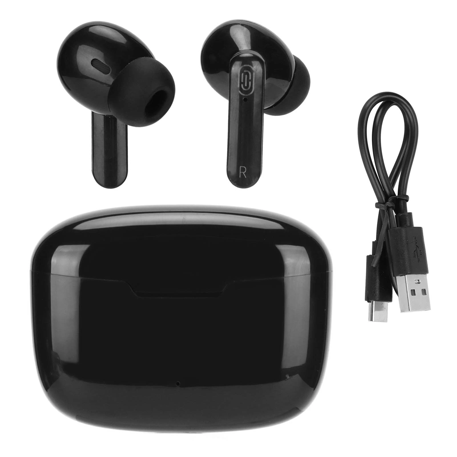 Language Translator Earbuds Multifunction 144 Languages Bluetooth Language Translator Device for Travel Shopping Business Black