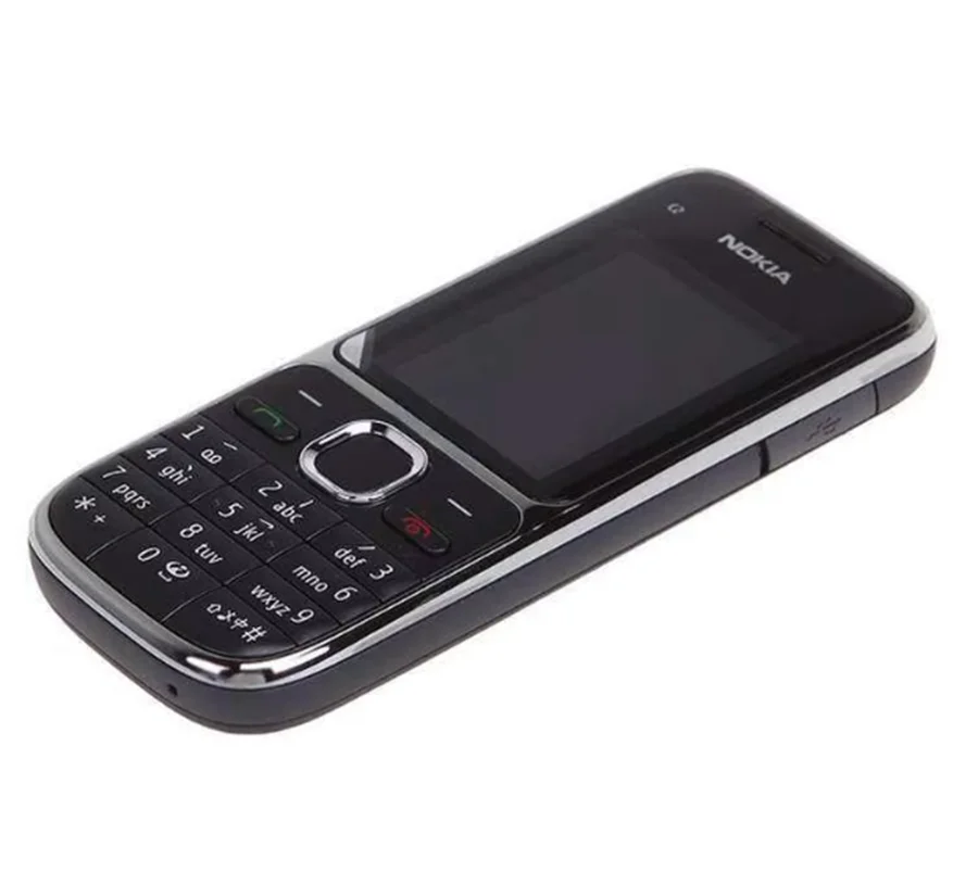 Nokia C2 C2-01 GSM Mobile Phone English&Hebrew Keyboard Support The Logo on Button Unlocked Cellphone used phone