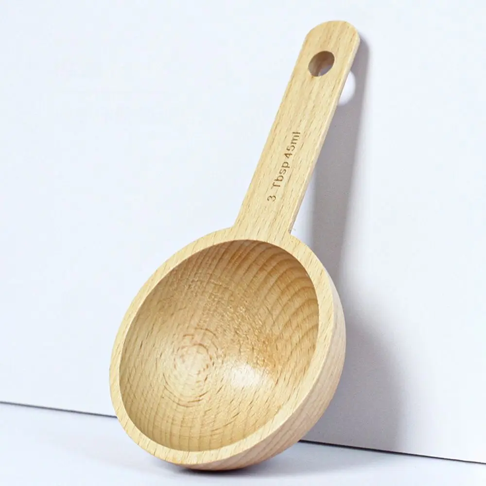 Portable Tablespoon Measuring Spoon 7.5/10/15/30/45ml Walnut Beech Wooden Spoon Tea Hangable Coffee Bean Kitchen kitchen measuring spoons measuring spoon set measuring cup and spoon set