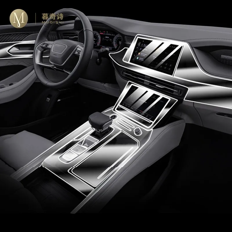 For-Audi-Q6-2022-2023-Car-Interior-protection-film-TPU-transparent-self ...