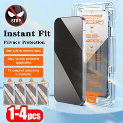 Premium Oleophobic Privacy Tempered Glass Screen Protector - 1 - 4 Pack - Google Pixel 8 Pro (Glass)