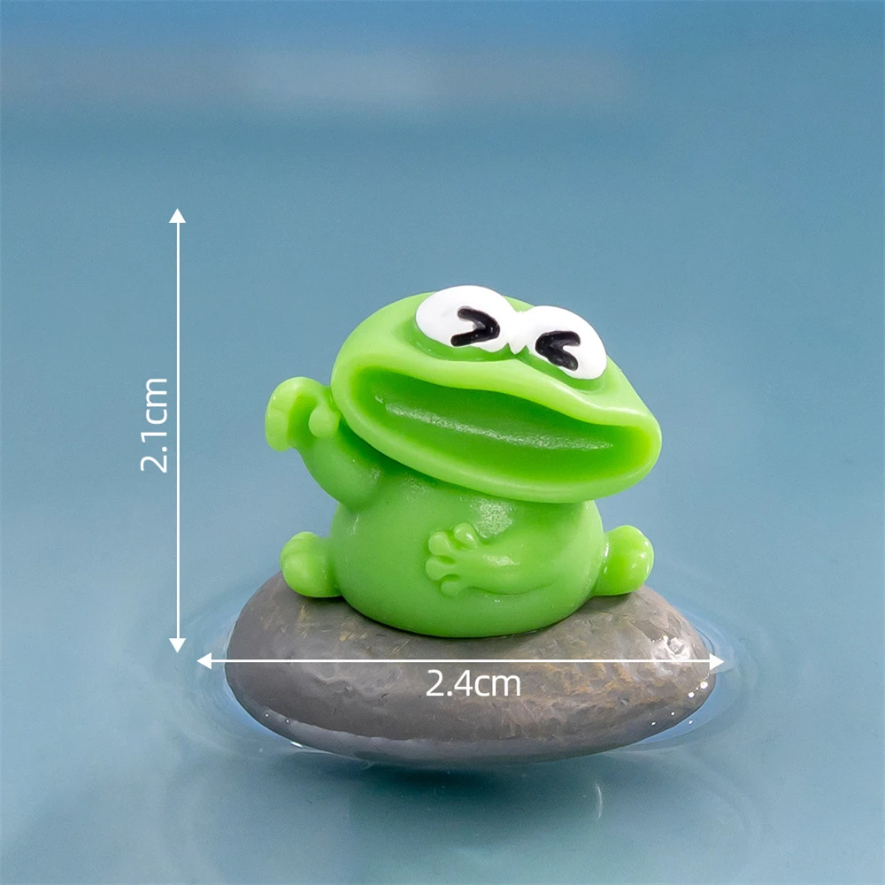 Description Picture 2 of item1 Pcs Realistic Resin Cute Frog Doll Miniatures & Figurines Crafts Room Home Decor Tabletop Car Ornaments Decorations