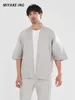 Miyake Fold 2024 Spring New Half Sleeve Suit Daopao Loose Large Size Short Sleeve Logo Coat 2