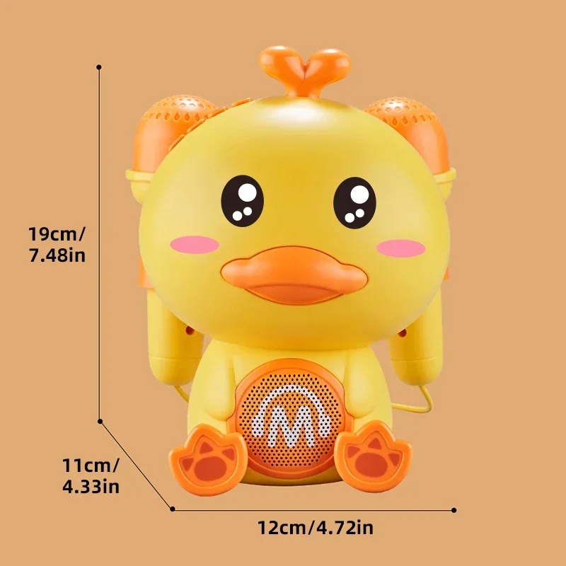 Kawaii Duck Bluetooth Speaker Cartoon Anime Wireless Music Player Microphone Portable Desktop Charging Education Toys Kids Gifts