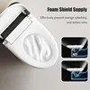 Smart Toilet with Vioce Control, AUTO Open/Close Lid, Bubble Shield, Smart Toilet with Bidet Built in, Foot Kick Operation, 4