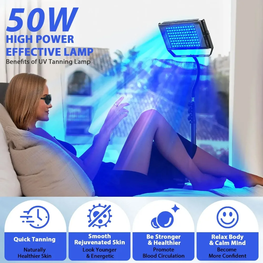 SOLARIUM UVランプ 50W Ultraviolet Tanning Lamp 50W Tripod Solarium Lamp 460nm&480nm for