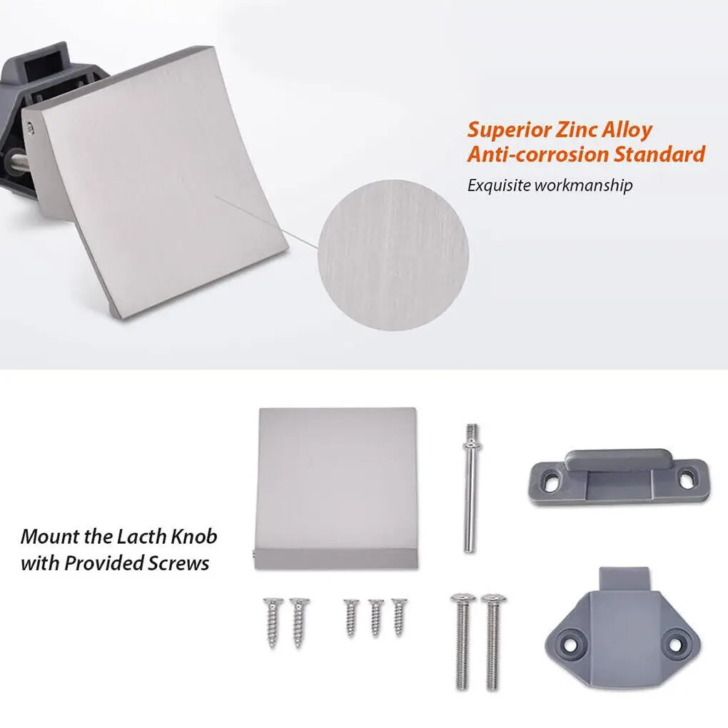 Door Cupboard Latchs Knob Square Shape Handle Push Locks Caravan Rv Marine