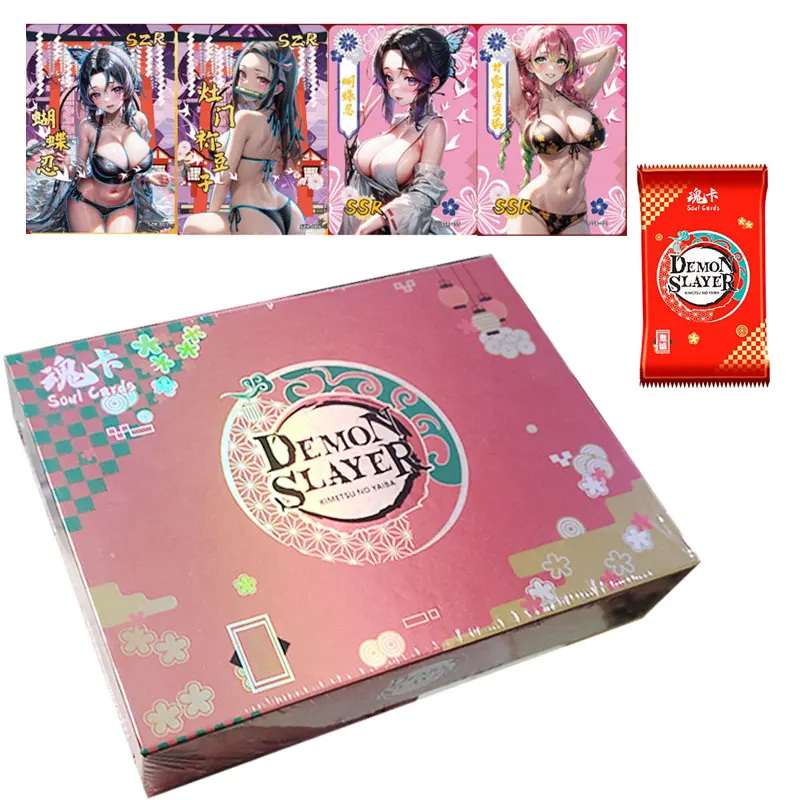 2023 Più Nuovo Soul Card Demon Slayer Cards Booster Box Anime Giapponesi Figure Shinobu Mitsuri Nezuko Doujin Toys For Children Gift