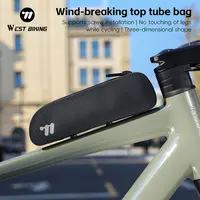 Sac de cadre de vélo WEST BIKING en TPU, sac avant de cyclisme avec vis ou sangles, sac de rangement étanche pour VTT et vélo de route, accessoires 1