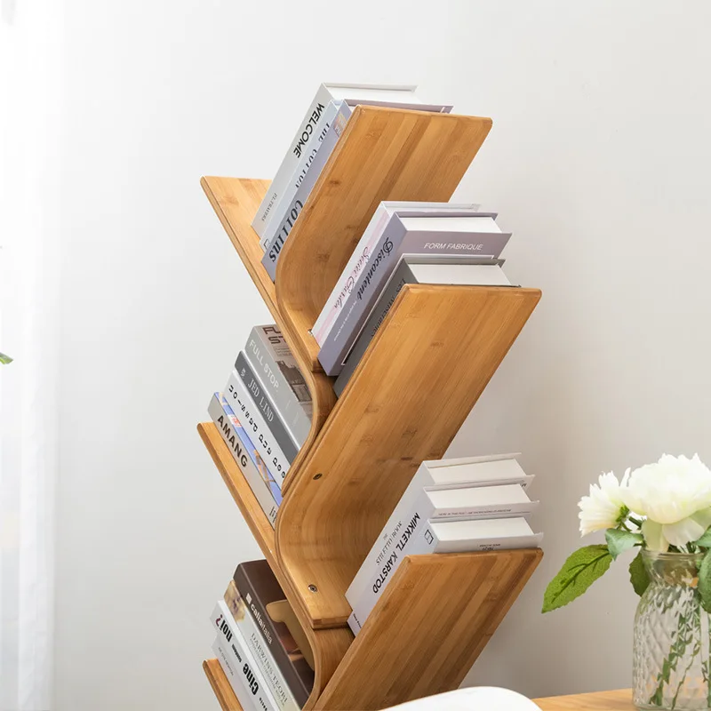 Tree Bookshelf 8-Tier Corner Bookcase