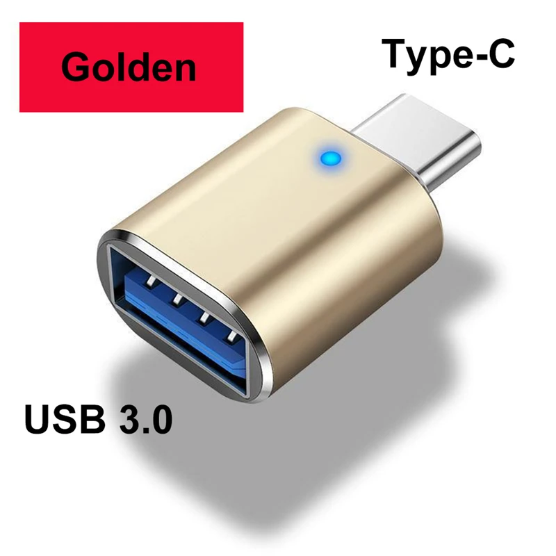 USB 3.0 إلى نوع C محول LED OTG إلى USB C USB-A إلى...
