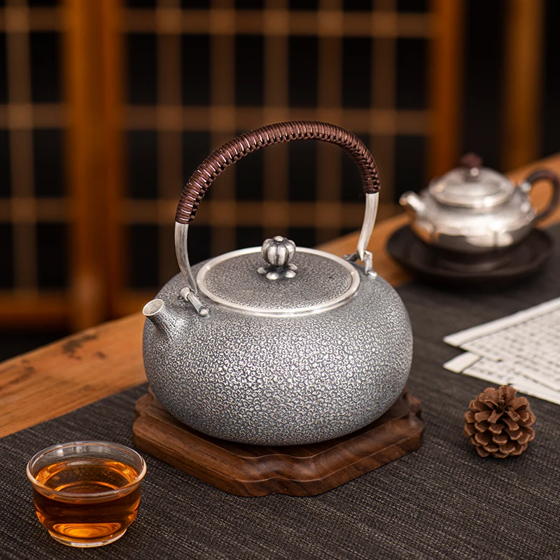 Antioxidant Silver Pot Sterling Silver 999 Tea Special Kettle Pure Handmade Japanese Household
