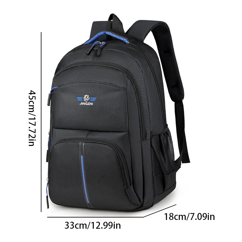 Fashionable multi-layer zipper backpack, large capacity business computer backpack, perfect backpack for commuting and travel, d