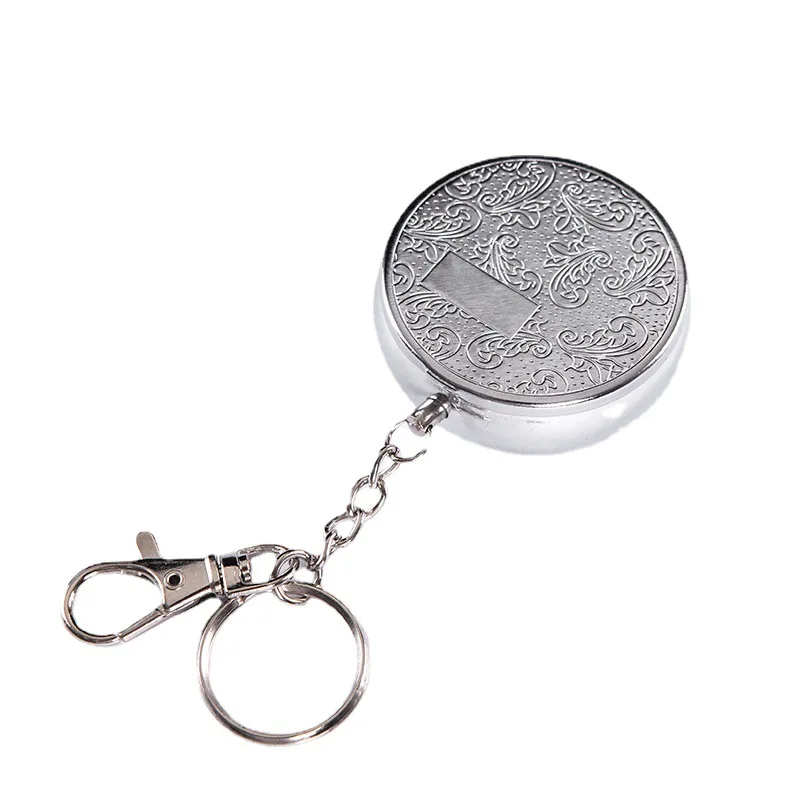 Portable and cigarettes ashtray pocket mini ash box with key chain for tobacco cigarettes