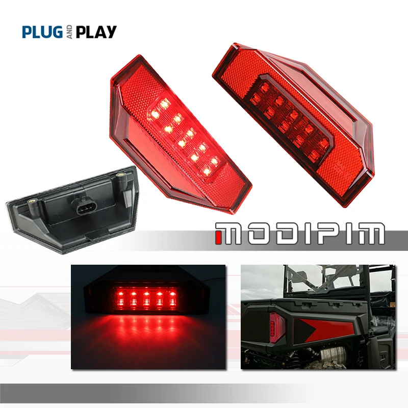 

Smoked / Red Lens Red LED Car Rear Bumper Tail / Brake Lights For 2015 2016 2017 2018 2019 2020 Polaris Ranger 570 900 XP 1000